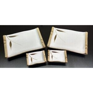 Set of Miya Japan Porcelain Sushi Serving Dishes and Soy Sauce Dishes